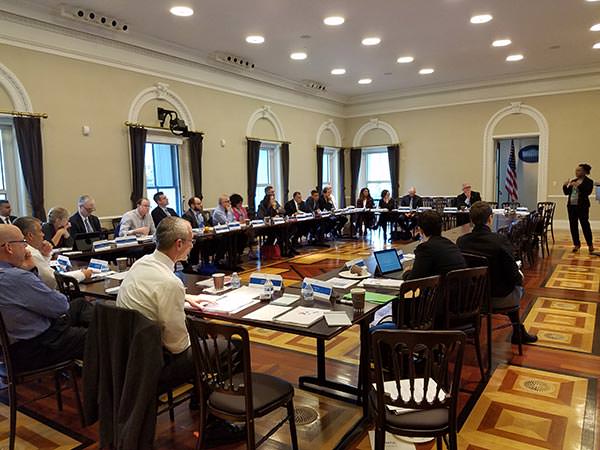 photo: Participants engaged in facilitated training exercise