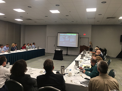 Roundtable participants listened to multiple presenters.